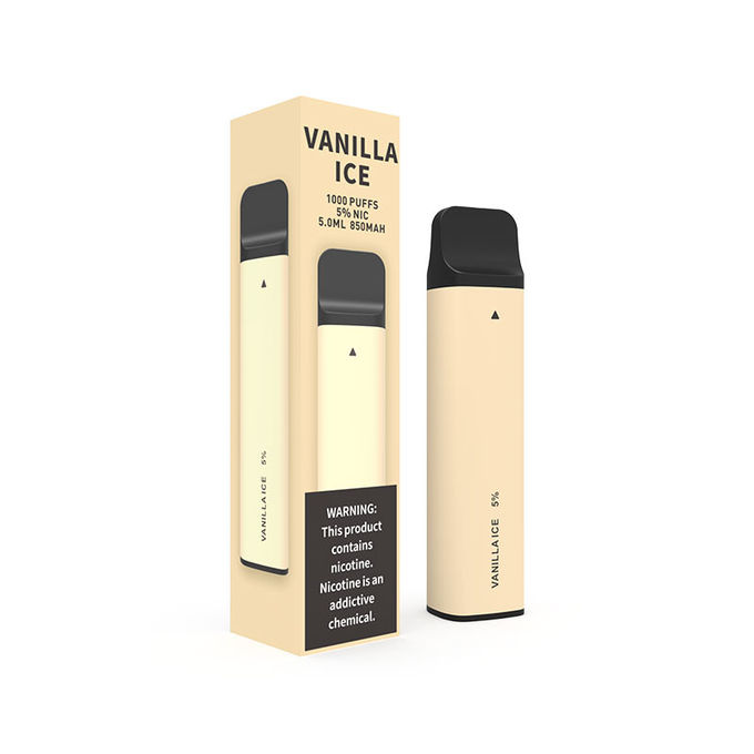 Souffles jetables légers Vanilla Ice 1 du dispositif 1000 de cosse de 6.0ml Vape